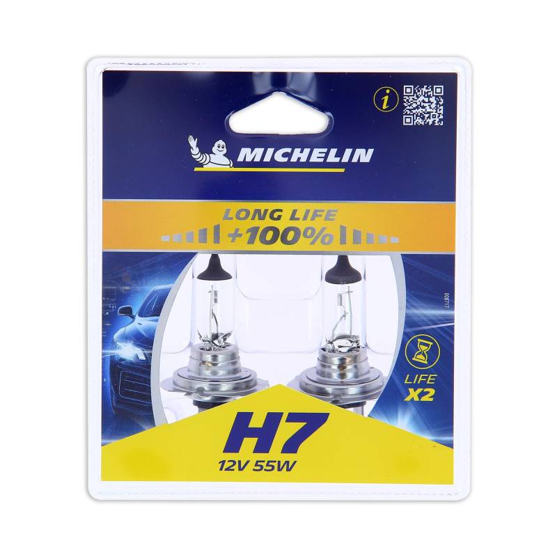 Michelin 008717 Life +100% 2 Glühlampe H7 12 V 55W von MICHELIN