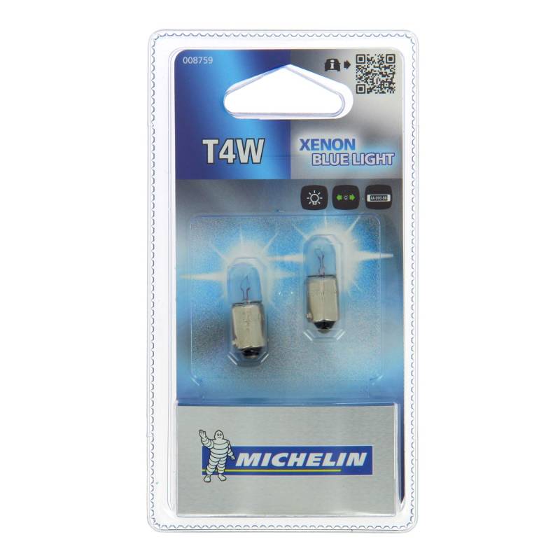 MICHELIN Blue Light 008759 Leuchtmittel, T4W, 12 V, 2 Stück von MICHELIN