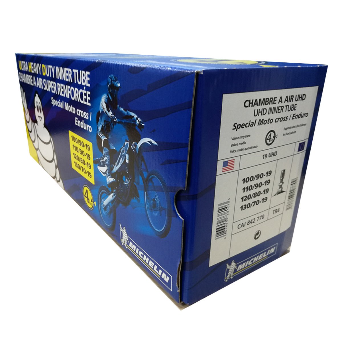 Michelin moto fahrradschlauch 19 UHD TR4 (100/90-19, 110/90-19, 120/80-19, 130/70-19) von MICHELIN