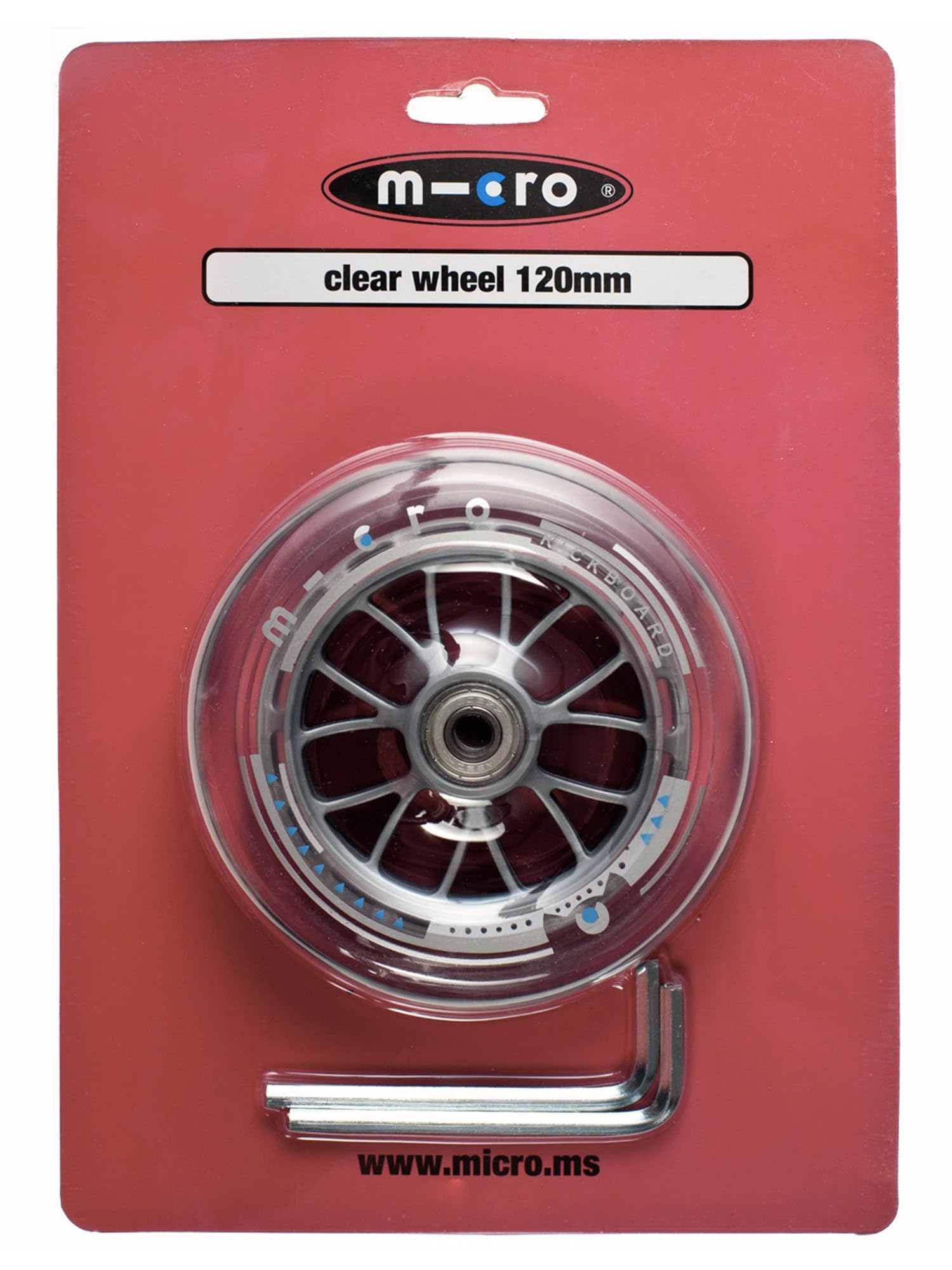 Wheel für Mini/Maxi Micro 120mm inkl. Kugellager und Montageset von MICRO