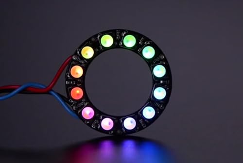 Adafruit Zubehör NeoPixel Ring - 12 x 5050 RGBW LEDs w/Integrated Drivers - Natural White - -4500K - SKU 2852 von MicroMaker