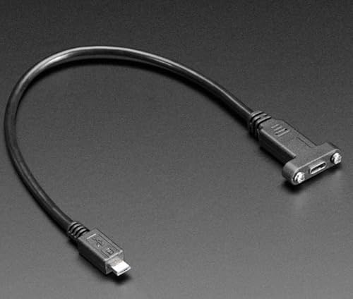 Adafruit Zubehör Panel Mount Cable USB C to Micro B Male - 30cm - 4056 von MicroMaker