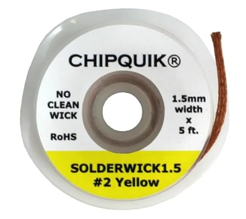 Entlötlitze/Lotentfernung 1.5mm Solder Wick (#2 Yellow) - No Clean - SOLDERWICK1.5 von MicroMaker