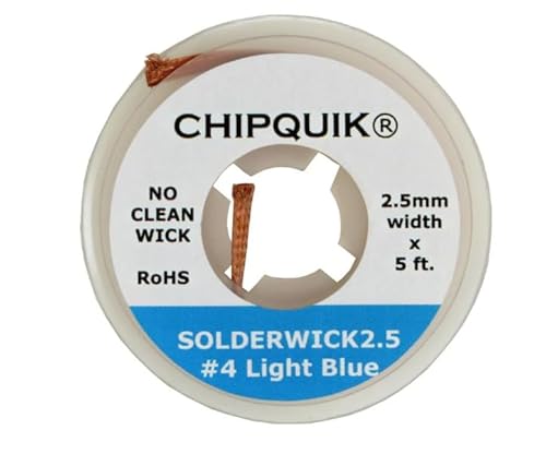 Entlötlitze/Lotentfernung 2.5mm Solder Wick (#4 Light Blue) - No Clean - SOLDERWICK2.5 von MicroMaker