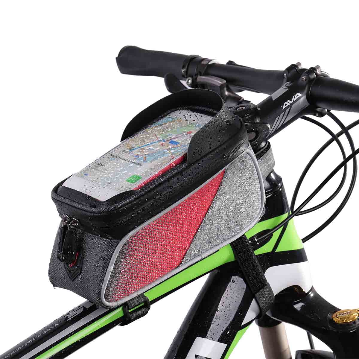 MidGard Multifunktions-Fahrrad-Rahmentasche wasserabweisend Smartphone-Halterung, Handy-Tasche für Fahrrad von MidGard