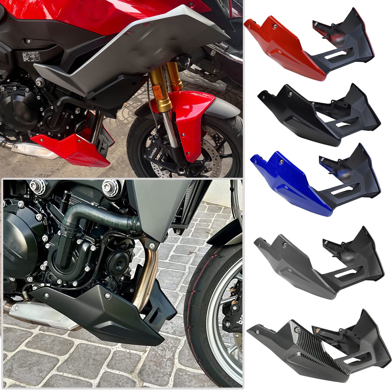 Midimttop F900R Bauch Pan Niedrigeren Motor Chassis Verkleidung Schutz Skid Platte Spoiler Abdeckung Schutz Replacement for F900XR 2020 2021 2022 2023 2024 F 900 R F 900 XR Zubehör (Blau) von Midimttop