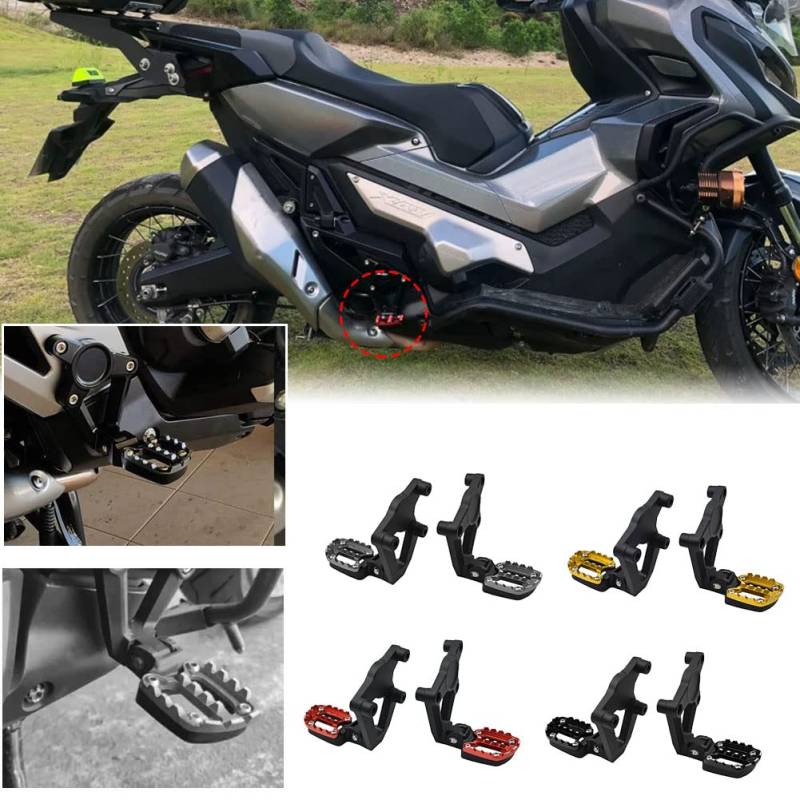 Midimttop Hinten fuß Stehen Fußrastenanlage Fußrasten compatible with X ADV X-ADV 750 XADV 2017 2018 2019 2020 Zubehör Motorrad Fuß peg Pedal Passagier Fußrastenanlage (Titan) von Midimttop