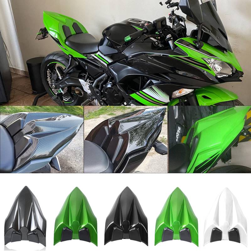 Midimttop Replacement for Ninja650 Z650 Sitz Abdeckung Hinten Sozius Harte Solo Sitz Gugel Buckel für Ninja 650 Z 650 2017 2018 2019 2020 2021 2022 2023 2024 (Kohlefaser-Look) von Midimttop