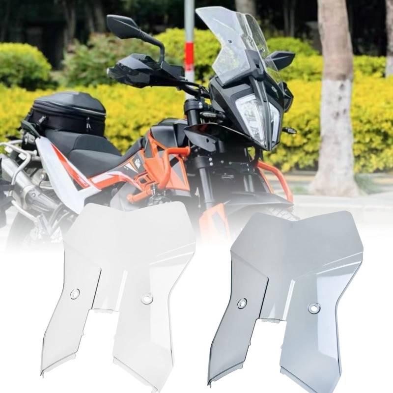 Midimttop Motorrad Frontscheibe Wind Schild Zubehör Compatible with K&T&M 390 ADV Adventure 2020 2021 2022 2023 2024 Windschutzscheibe Windschutz Air Deflektor (Klar) von Midimttop