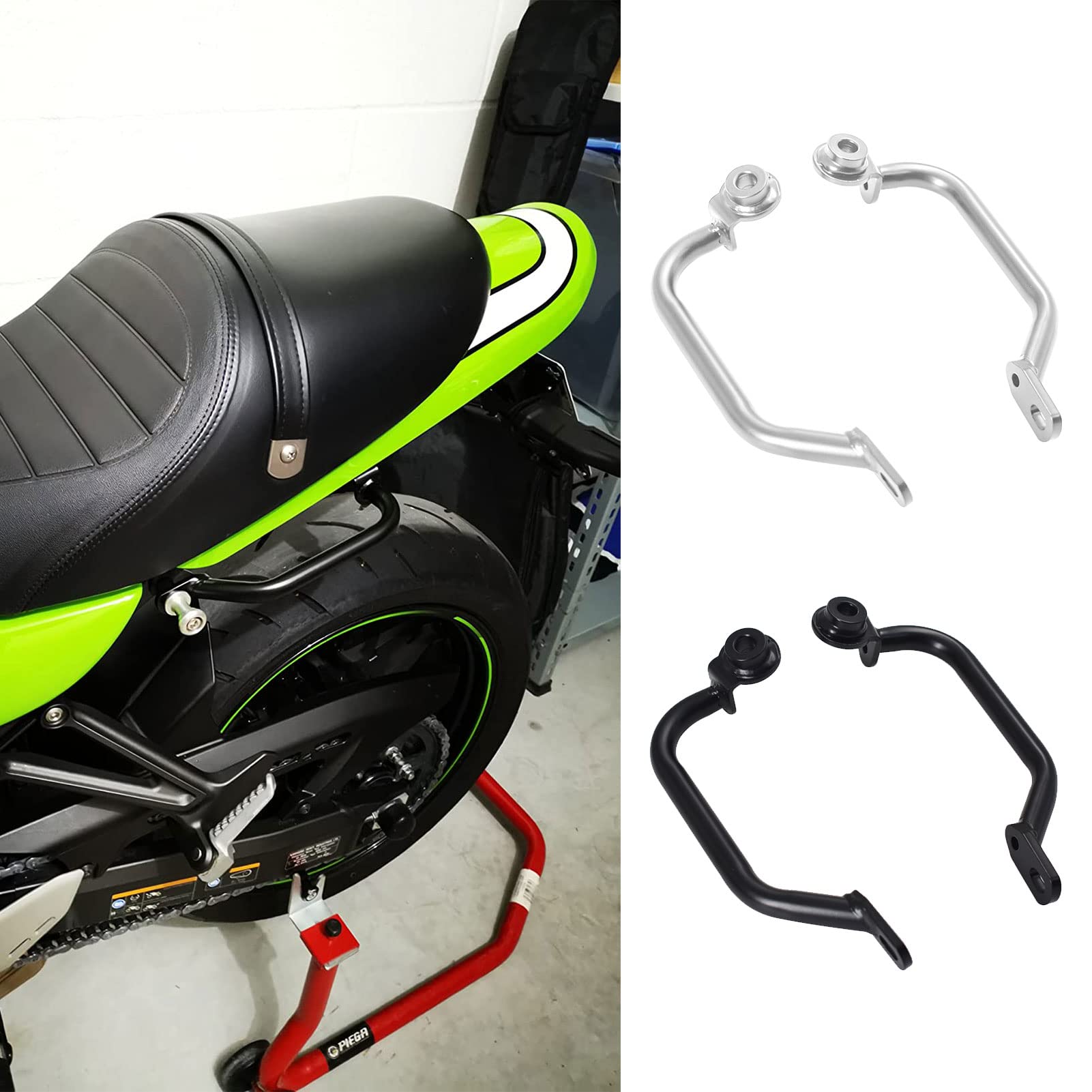 Midimttop Motorrad Hinten Greifen Bars Hinten Sitz Sozius passagier Haltegriff Griff Replacement for Z900RS Z 900RS Z 900 RS 2017 2018 2019 2020 2021 2022 2023 2024 (Schwarz) von Midimttop