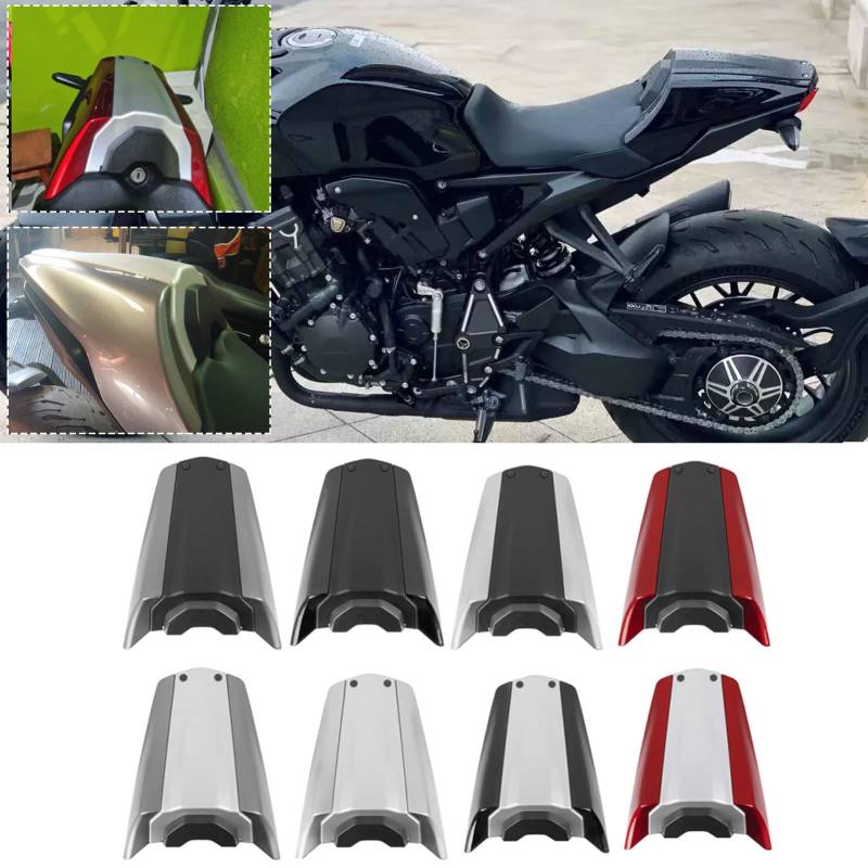 Midimttop Motorrad Hinterer Beifahrer Sozius Sitz bezug Heck verkleidung Verkleidung Replacement for CB1000R CB 1000R CB 1000 R 2018 2019 2020 2021 2022 2023 2024 (Rot+Silber) von Midimttop