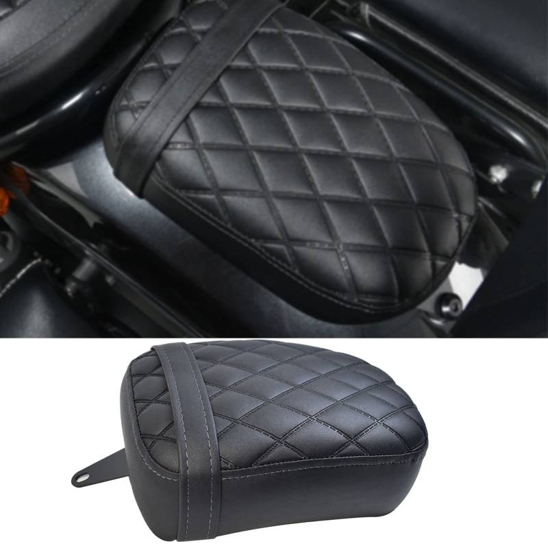 Midimttop Motorrad Sitz Front Driver Hinten Passagier Leder Kissen Pad Motocross Replacement for Rebel CMX 1100 CMX1100 Zubehör 2021 2022 2023 2024 (Rücksitz – Schwarz) von Midimttop