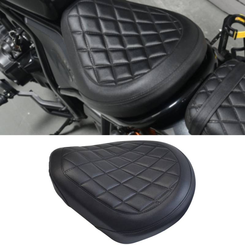 Midimttop Motorrad Sitz Front Driver Hinten Passagier Leder Kissen Pad Motocross Replacement for Rebel CMX 1100 CMX1100 Zubehör 2021 2022 2023 2024 (Vordersitz – Schwarz) von Midimttop