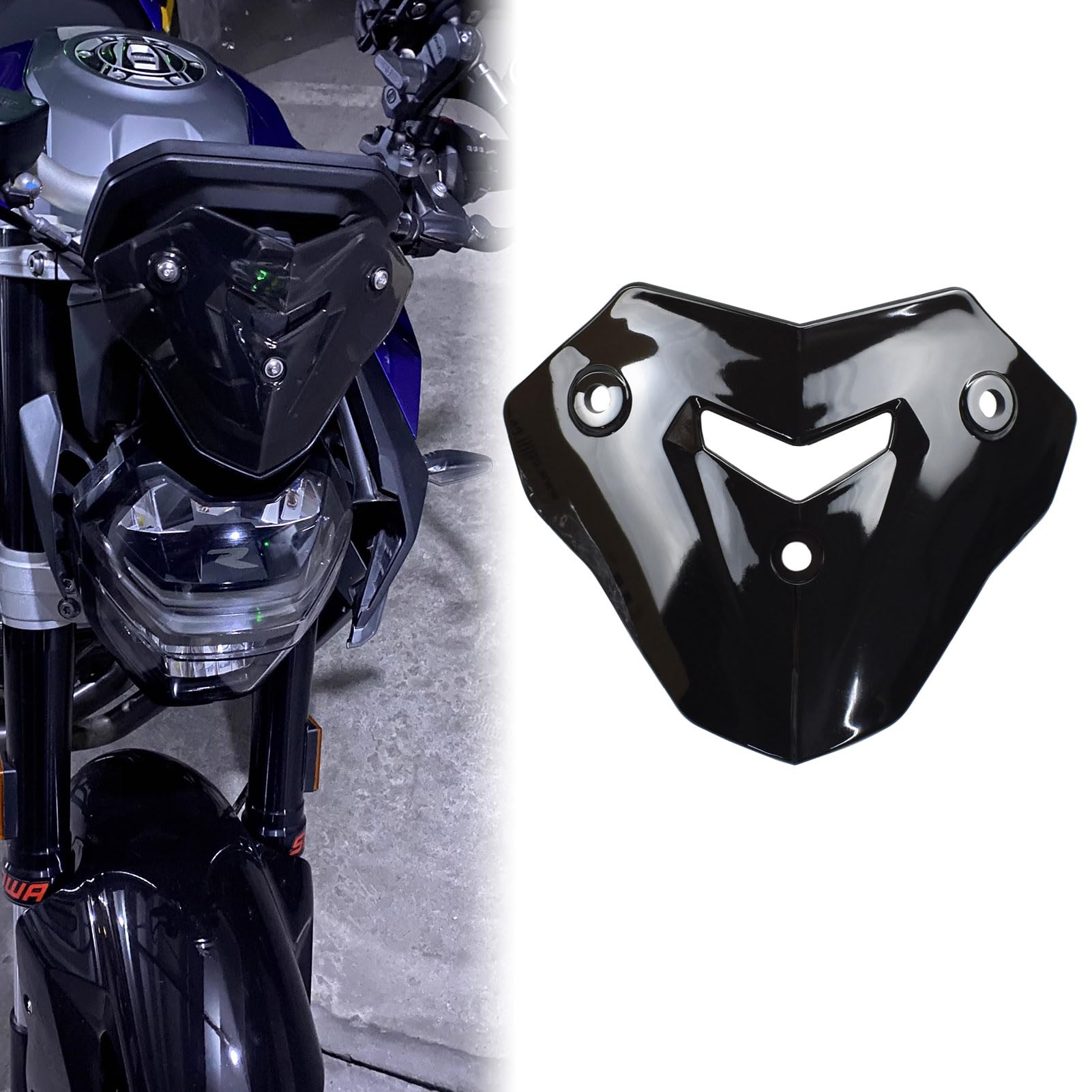 Midimttop Motorrad-Windschutzscheibenabdeckung, schwarz getönt, passend Replacement for F900R F 900R F 900 R Zubehör 2020 2021 2022 2023 2024,Windschutzscheibe,winddichter Schutz, Fliegengitter, Front von Midimttop