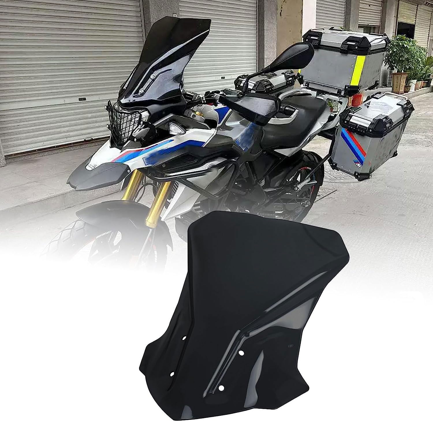 Motorrad Zubehör kompatibel mit G310GS G 310 GS G 310GS Windabweiser 2017-2024 G310 GS Windschutzscheibe Wind Bildschirm Schild Deflektor Schutz Abdeckung (Schwarzer Rauch) von Midimttop