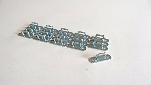 20 x Riemenkrampe Eisen verzinkt 49x15x11 mm, LKW Plane Schlitzöse Bügelkrampe von Miederhoff