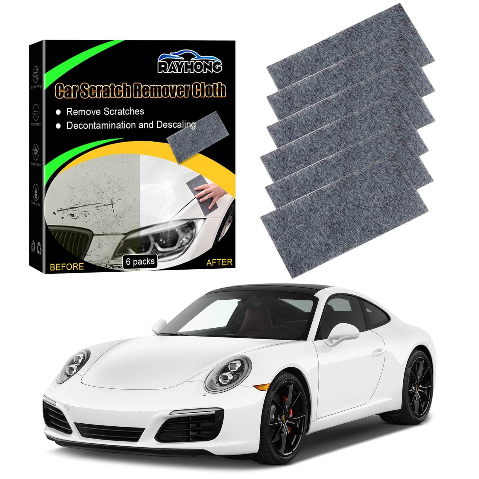 Nano Sparkle Magisches Polier Tuch,Nano Sparkle Tuch Auto Kratzer,Poliertuch Kratzer Reparaturstoff Auto Entfernen Aufbereitung,Politur Autopolitur Autopflege Fahrzeugreiniger Lackreiniger Stoff von Mihauuke