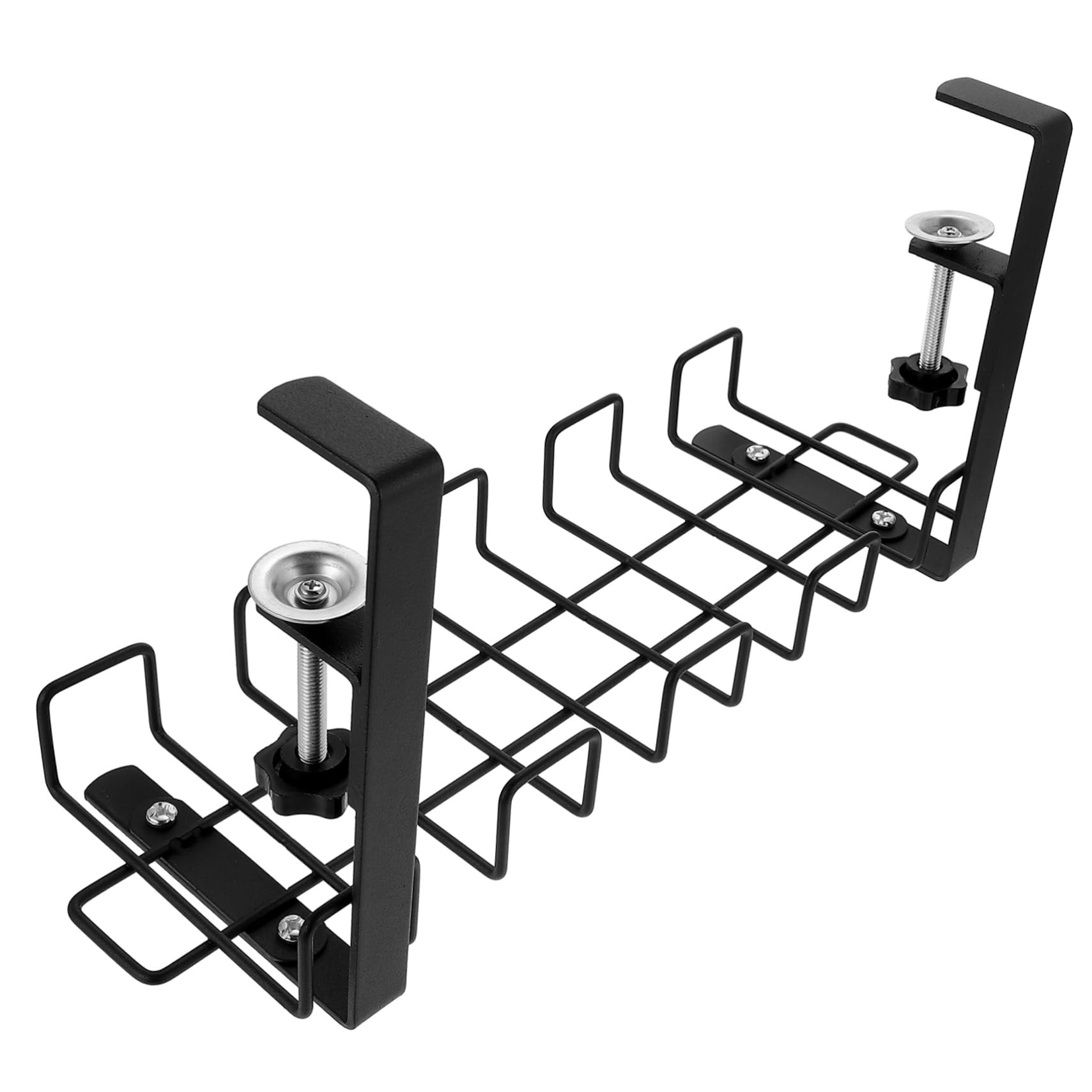 Mikikit Kabelmanagement-rack Unter Dem Tisch Veranstalter Clips Wickler Leistung Inhaber Tablett Draht-organizer-clip Binden Kabelkanal Anschlüsse Stehen Monitor Black Kohlenstoffstahl von Mikikit