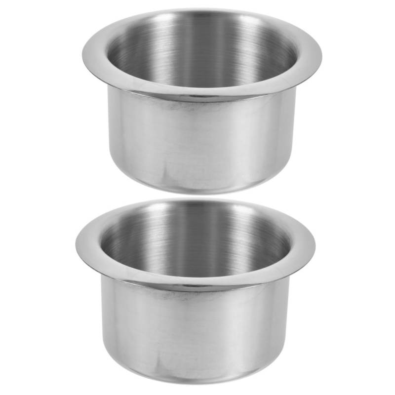 Mikinona 2St Untersetzer aus Edelstahl cupholder Mug Holder Kfz-Becherhalter Getränkehalter für Sofa Austausch des Getränkehalters im Auto Rostfreier Stahl Silver Wiederverwendbar von Mikinona