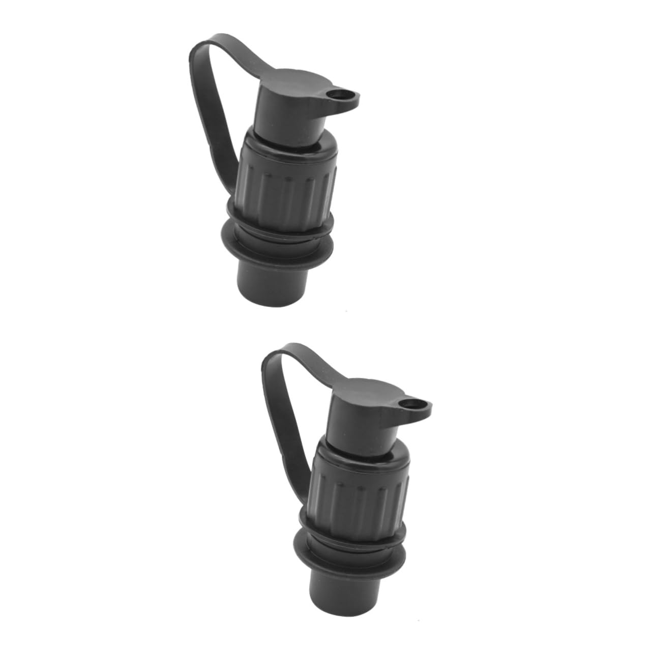 Mikinona 2st Anhänger Stecker Kabelbaumstecker Anhängerstecker Stecker Für Kabelbaum Stecker Für Anhängerbeleuchtung Flacher Anhängeranschluss 3-Wege-rundsteckverbinder Black Abs von Mikinona