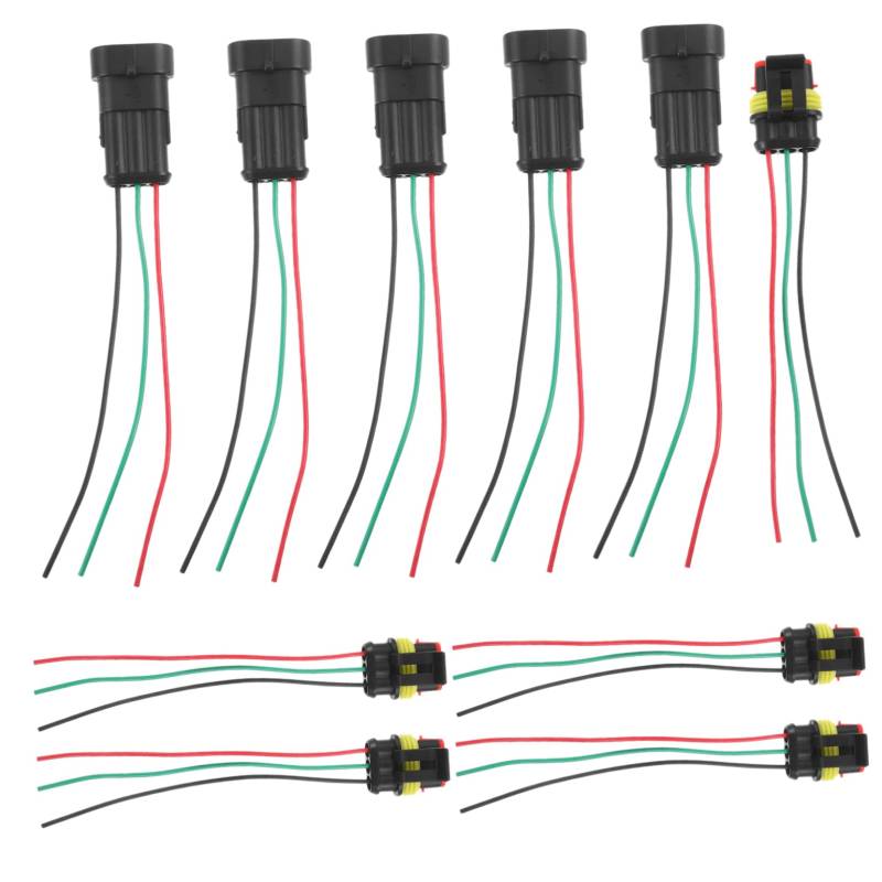 Mikinona 5 Paare Auto- Fahrzeug Wasserdichter Stecker Auto Stecker Schnellverbindungskabelverbinder Fahrzeug-schnellkupplungsadapter Schnellverbinder Kfz-verbindungsadapter Plastik von Mikinona