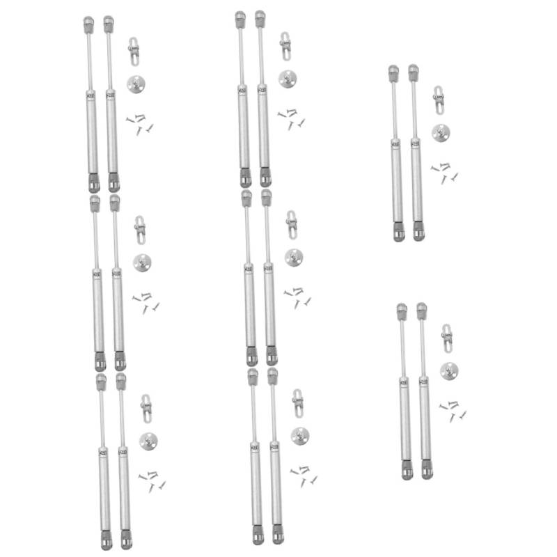 Mikinona 8 Paare Schrank-stütz Stange Schranktürscharnier Hochleistungshalterungen Stützstrebe Anheben Scharniere Für Küchenschränke Gasdruckfedern Silver Kaltgewalzter Stahl von Mikinona