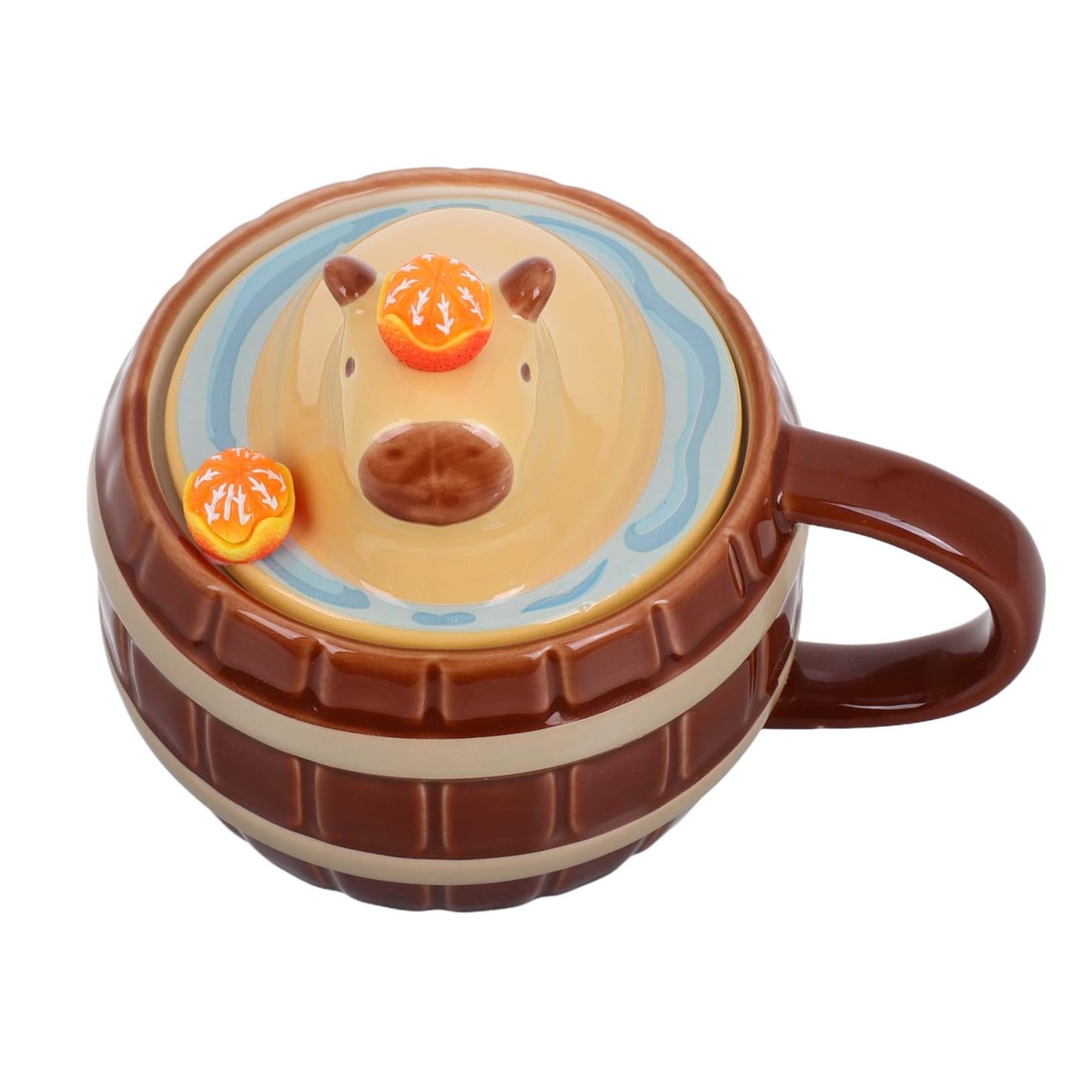 Mikinona Süßer Keramik Capybara Becher Kreative Tasse Für Kaffee Und Tee Große Kapazität Für Zuhause Und Büro Perfektes Für Capybara Fans von Mikinona