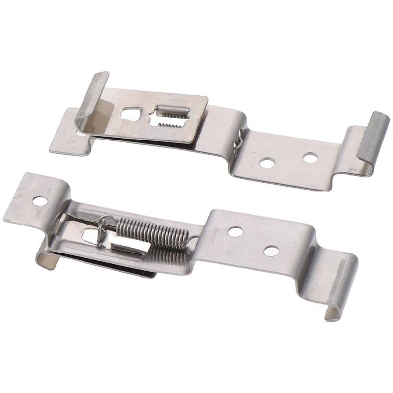 Kennzeichenhalter Rahmenlos, Edelstahl Kennzeichenhalter Clips, Nummernschildhalter, Nummernschild Gefederter Halter, Anhänger Kennzeichen Clips, für Motorräder Auto Wohnwagen, 2 Stück von Mikiuly