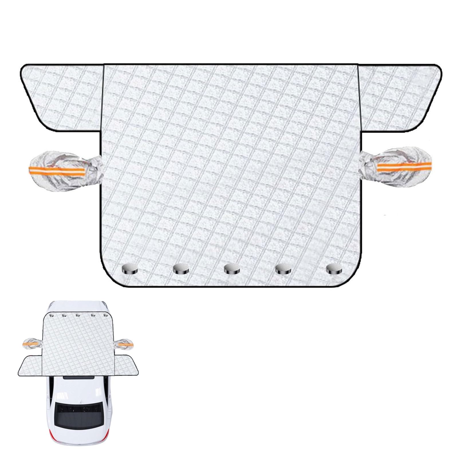 Mikiuly Sonnenschutz Auto Frontscheibe, Auto Windschutzscheiben Abdeckung, Frontscheibenabdeckung Auto, Auto Frostschutz Abdeckung für die gegen Sonne, EIS, Frost, Staub, Schnee, mit 5 Groß Magneten von Mikiuly