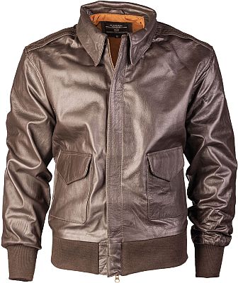 Mil-Tec US Flieger A2, Lederjacke - Braun - 3XL von Mil-Tec