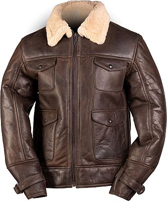 Mil-Tec US Navy A4 Bomber, Lederjacke - Braun - L von Mil-Tec