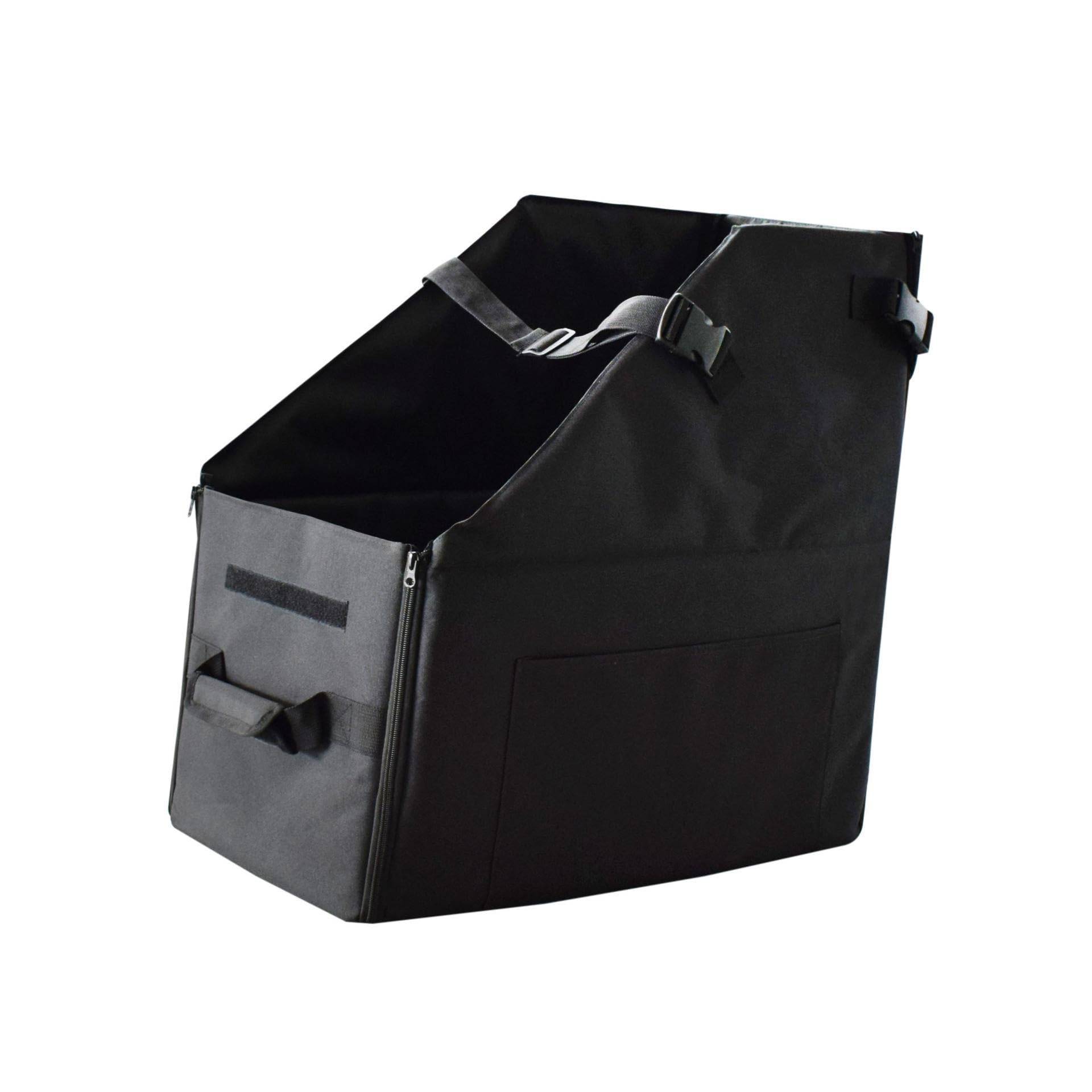 Milageto Auto-Kofferraum-Organizer, Aufbewahrungsbox, 600D Oxford-Stoff, Schwarz, 11,8 x 23,6 x 23,6 Zoll von Milageto