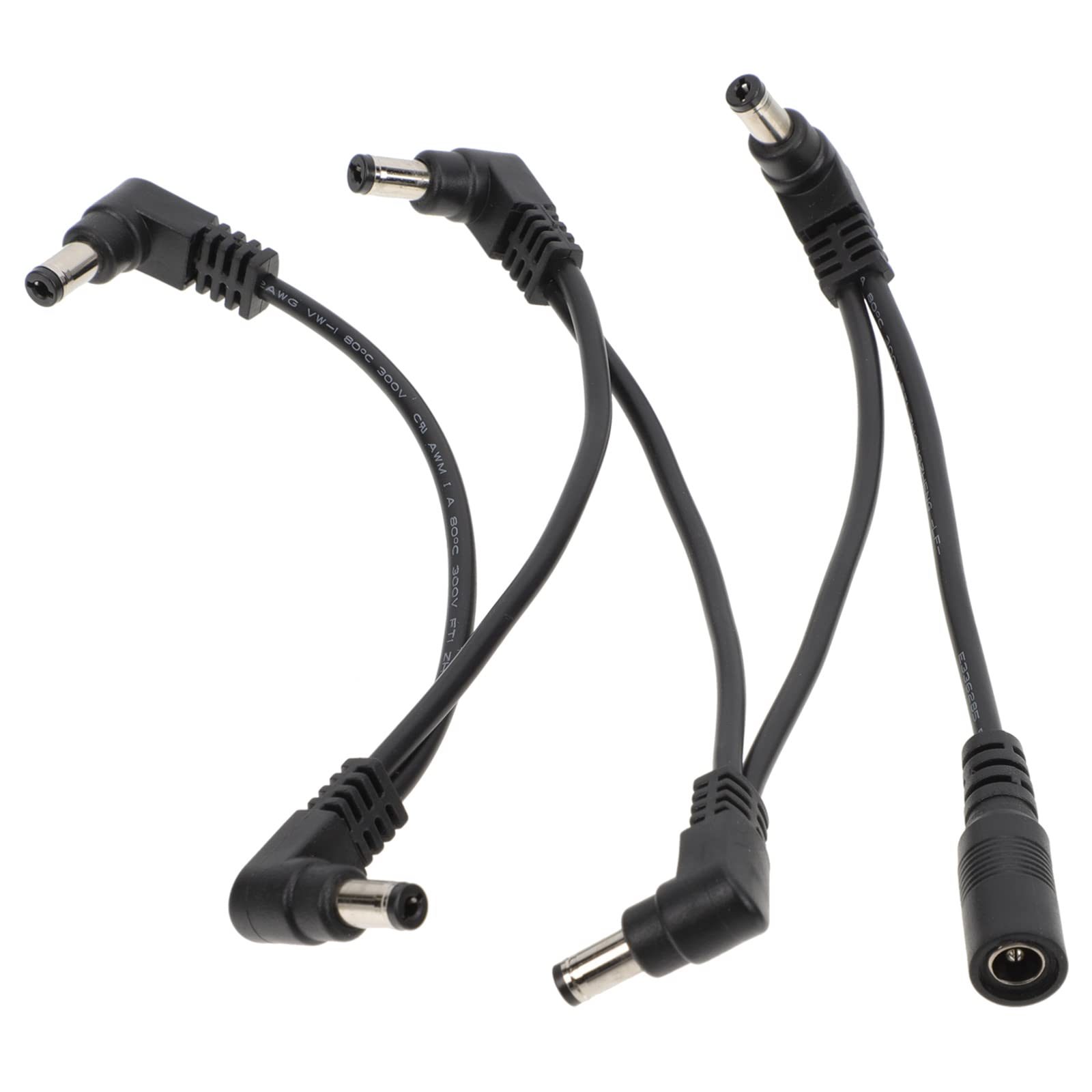 MILISTEN Effekt Netzkabel Ac-dc-netzteil-ladegerät Effektpedalkabel Gleichstromkabel Flaches Patchkabel Bass Positive Spitze Leistungswandler Rechtwinkliges Netzkabel Instrument Pvc Gitarre von Milisten