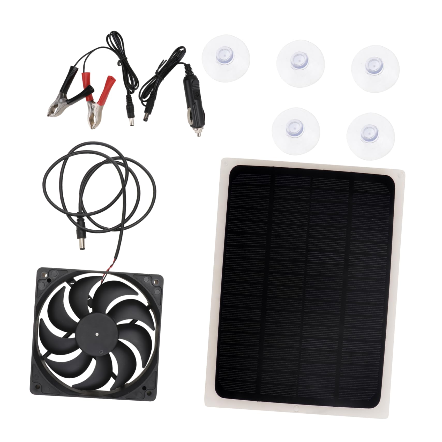 Milisten 1 Satz Solarplatten sonnensystem طاقه شمسيه solardusxhe solar kit Solaranlage solar fan Outdoor-Solarpanel Einkristall-Solarpanel USB-Solarpanel Laminierte Sonnenkollektoren Black von Milisten