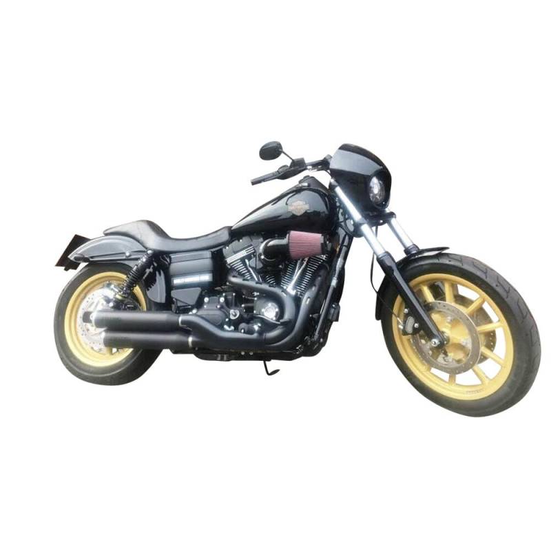 Miller Exhaust Auspuff slip-on Paar Standard schwarz/poliert für Harley-Dav von Miller Exhaust