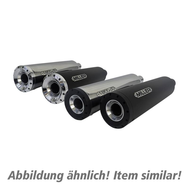 Miller Exhaust Auspuff slip-on Paar Standard schwarz/poliert für Indian Sco von Miller Exhaust