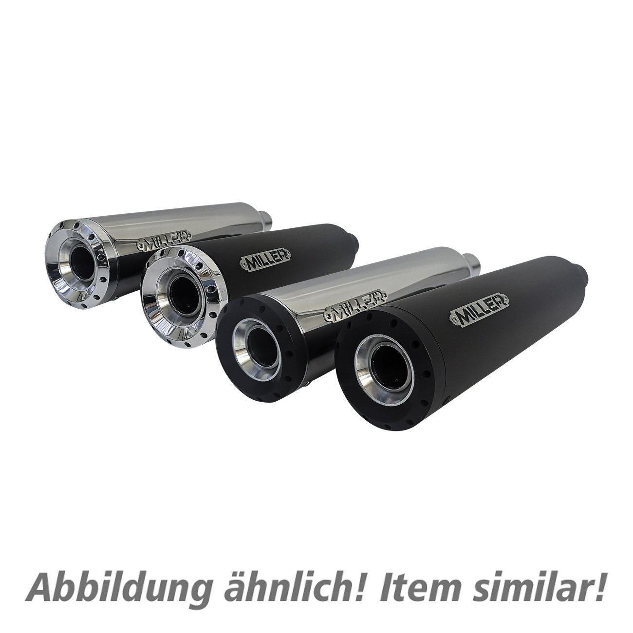 Miller Exhaust Auspuff slip-on Standard schwarz/poliert für Eliminator 500 von Miller Exhaust