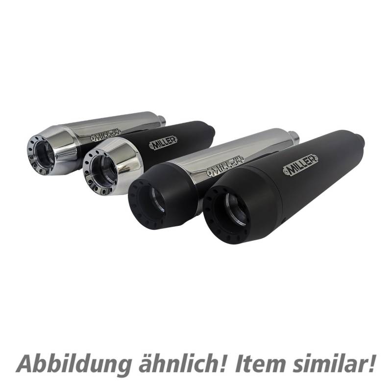 Miller Exhaust Auspuff slip-on Tapered schwarz/schwarz für Harley-Davidson von Miller Exhaust