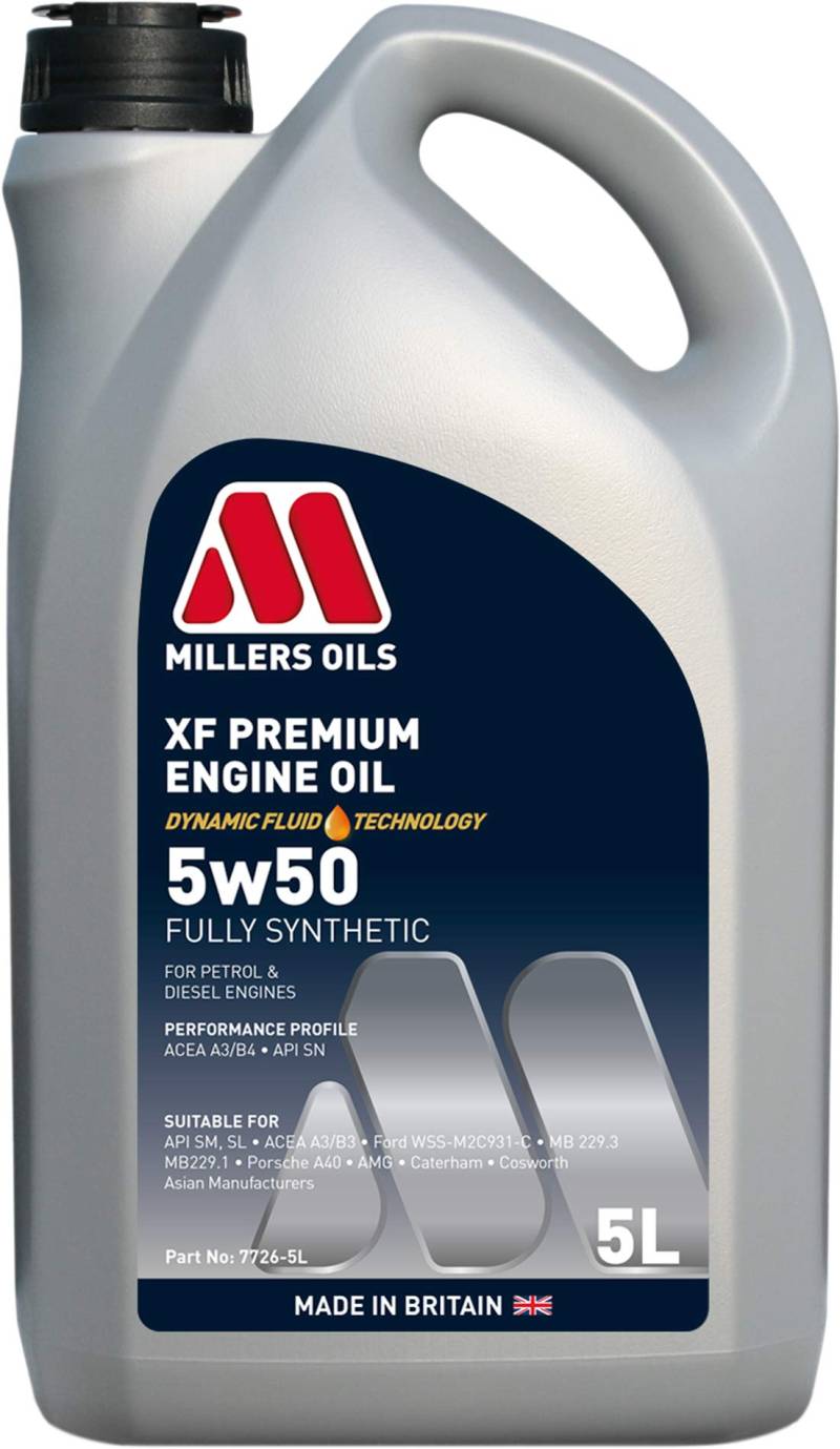 Millers Oils 7726 GG XF Longlife 5W50 Vollsynthetisches Motorenöl 5 Liter von Millers Oils