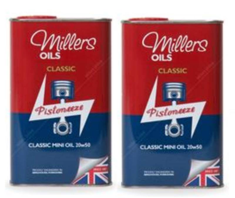 Millers Oils Pistoneeze Classic Mini Oil 20W-50 Mineral-Motorenöl, 2 Liter von Millers Oils