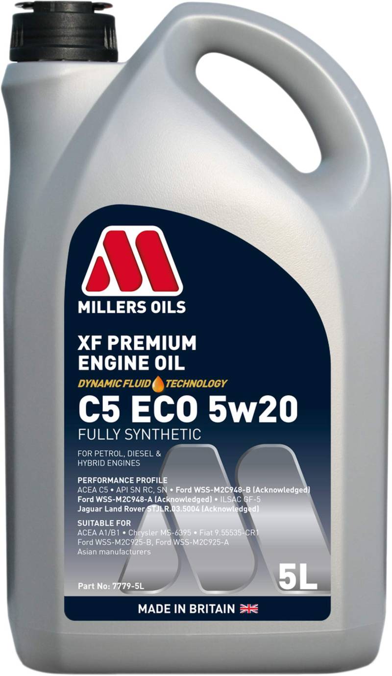 Millers Oils XF Longlife EB 5w20 Synthetisches Motorenöl – 5 l von Millers Oils