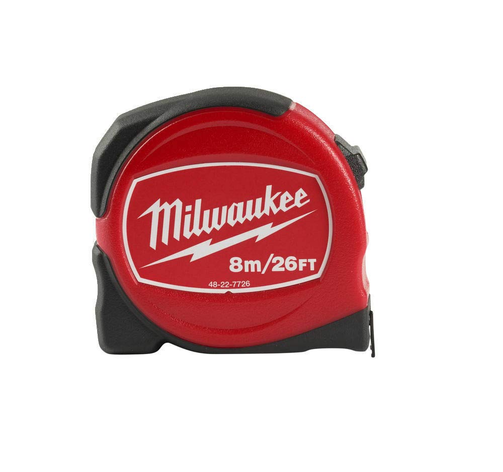 Milwaukee 48227726 Pro Compact Maßband, 8 m, S8-26/25, Rot von Milwaukee