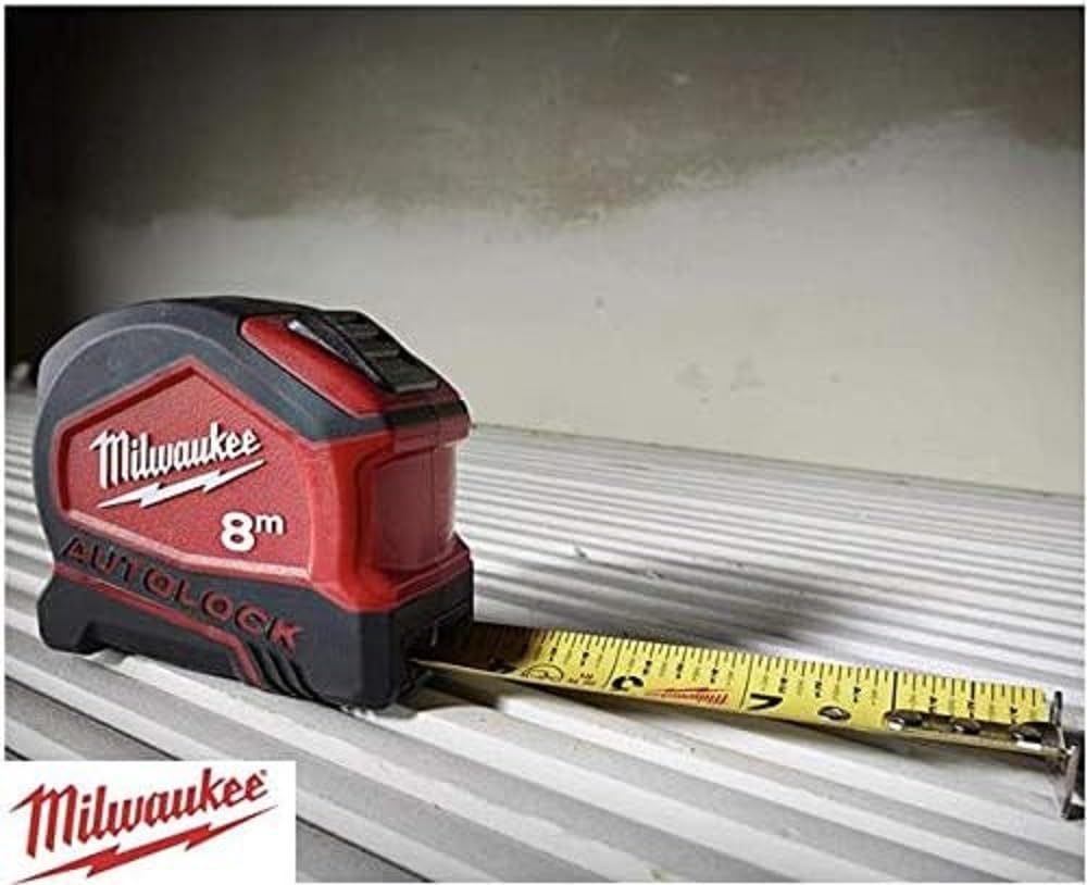 Milwaukee Flexómetro Autolock 8m/25ft x 27mm (cajas de 6) von Milwaukee