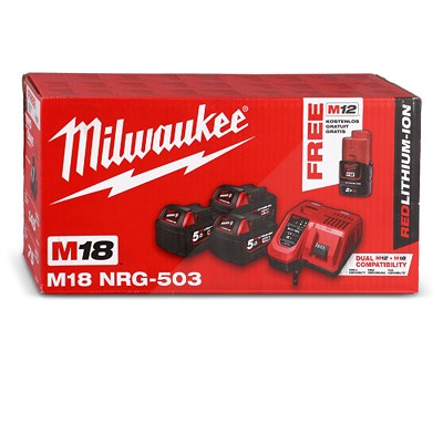 Milwaukee M18™ NRG Pack - Akkus + Schnellladegerät von Milwaukee