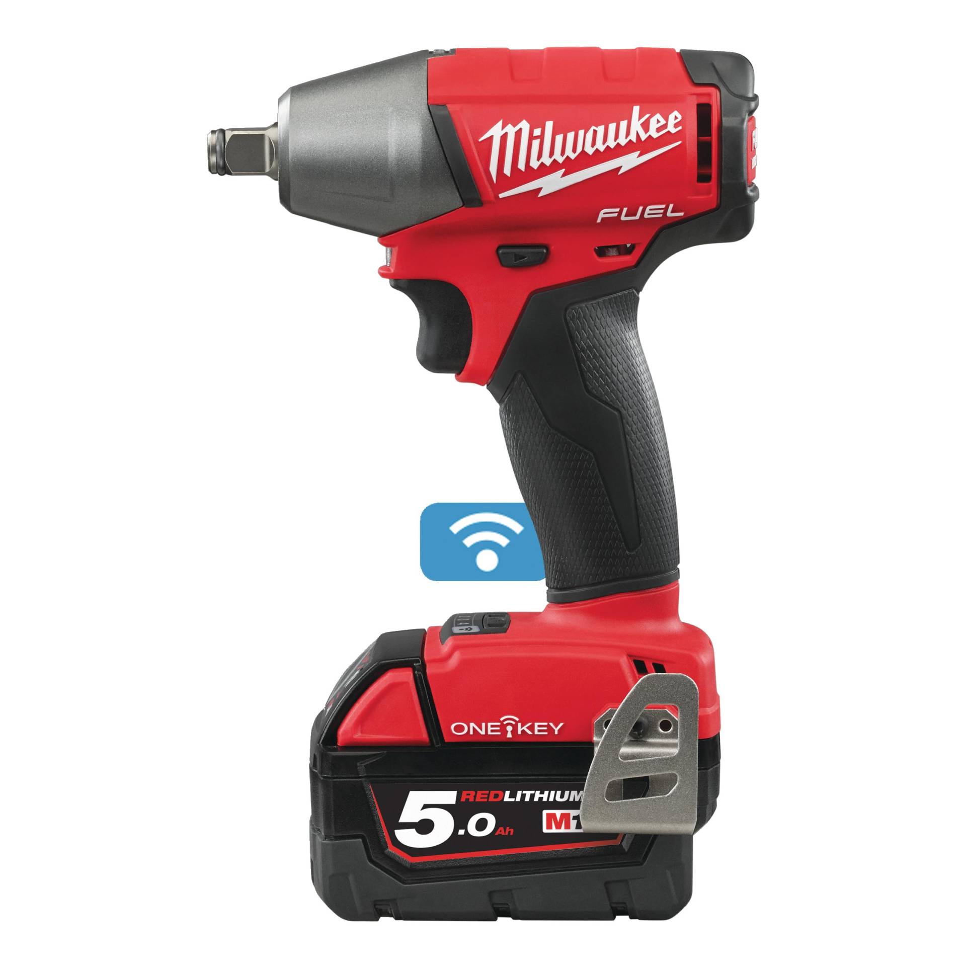 Milwaukee Llave impacto M18 Fuel SIN ESCOBILLAS ONE Key 5,0 ah Litio 1/2"; 4 modos Con anillo e Dynacase von Milwaukee