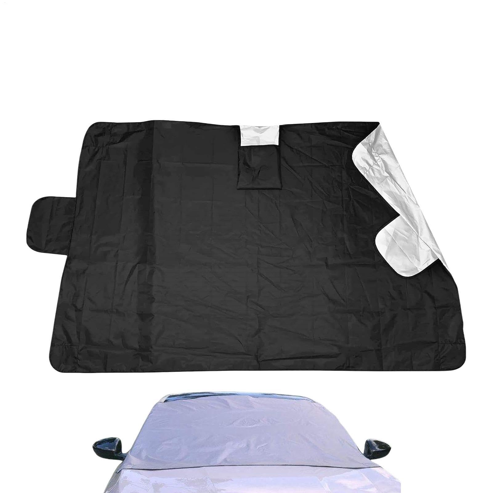 Auto-Sonnenschutz, Windschutzscheibenabdeckung für Eis und Schnee, Front-Windschutzscheiben-Sonnenblocker für Truck, wasserdichter Stoff, (200 x 70 cm), Winterschutz für alle Fahrzeuge von Mimoqk