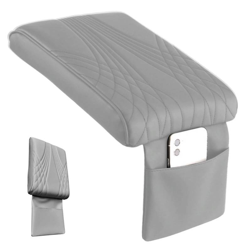 Autoarmrest Cover Height Pad | Mittelkonsole Box Kissen mit Tasche | Bequemer Armrest Cover für Auto Innenausstattung Verstellbar Car Armrest Cover | Heightening Pad mit Tasche für extra Stor von Mimoqk