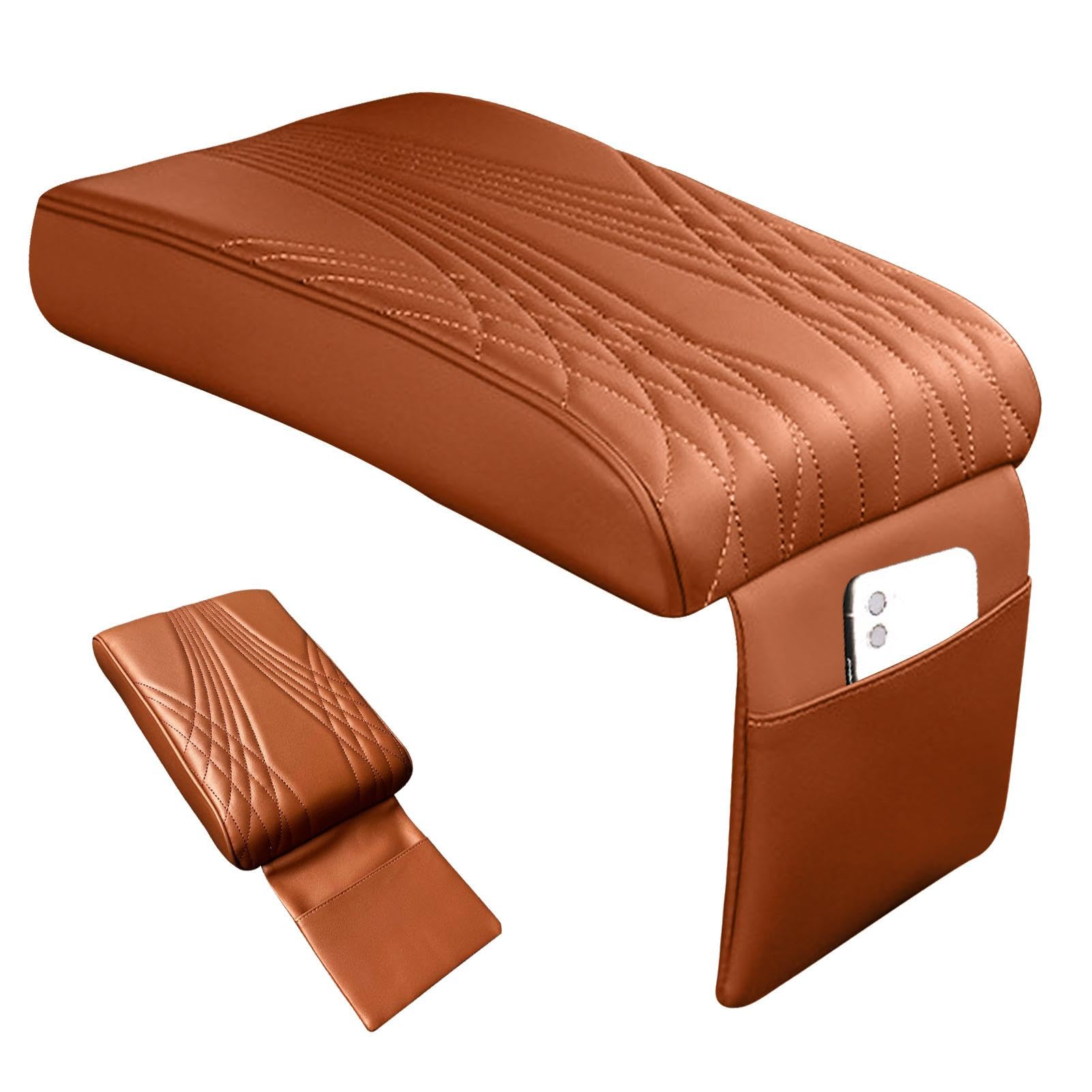 Autoarmrest Cover Height Pad | Mittelkonsole Box Kissen mit Tasche | Bequemer Armrest Cover für Auto Innenausstattung Verstellbar Car Armrest Cover | Heightening Pad mit Tasche für extra Stor von Mimoqk