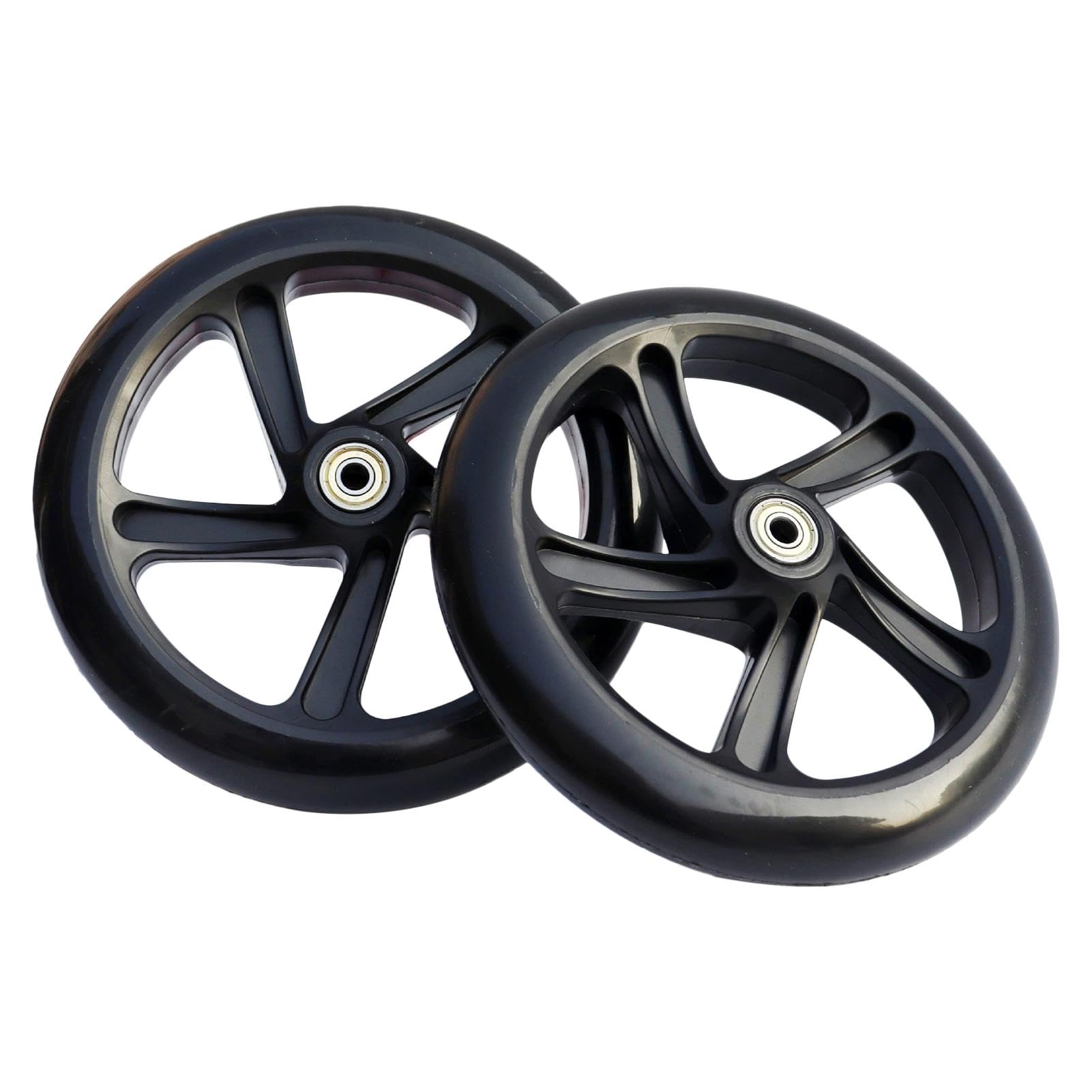 Electric Scooter Replacement Wheels | 145mm Scooter Wheels Replacement | 200mm Solid Scooter Tires | 180mm Electric Scooter Spare Tires Quiet Scooter Wheels With Bearings Trolley Wheels for Scooters von Mimoqk