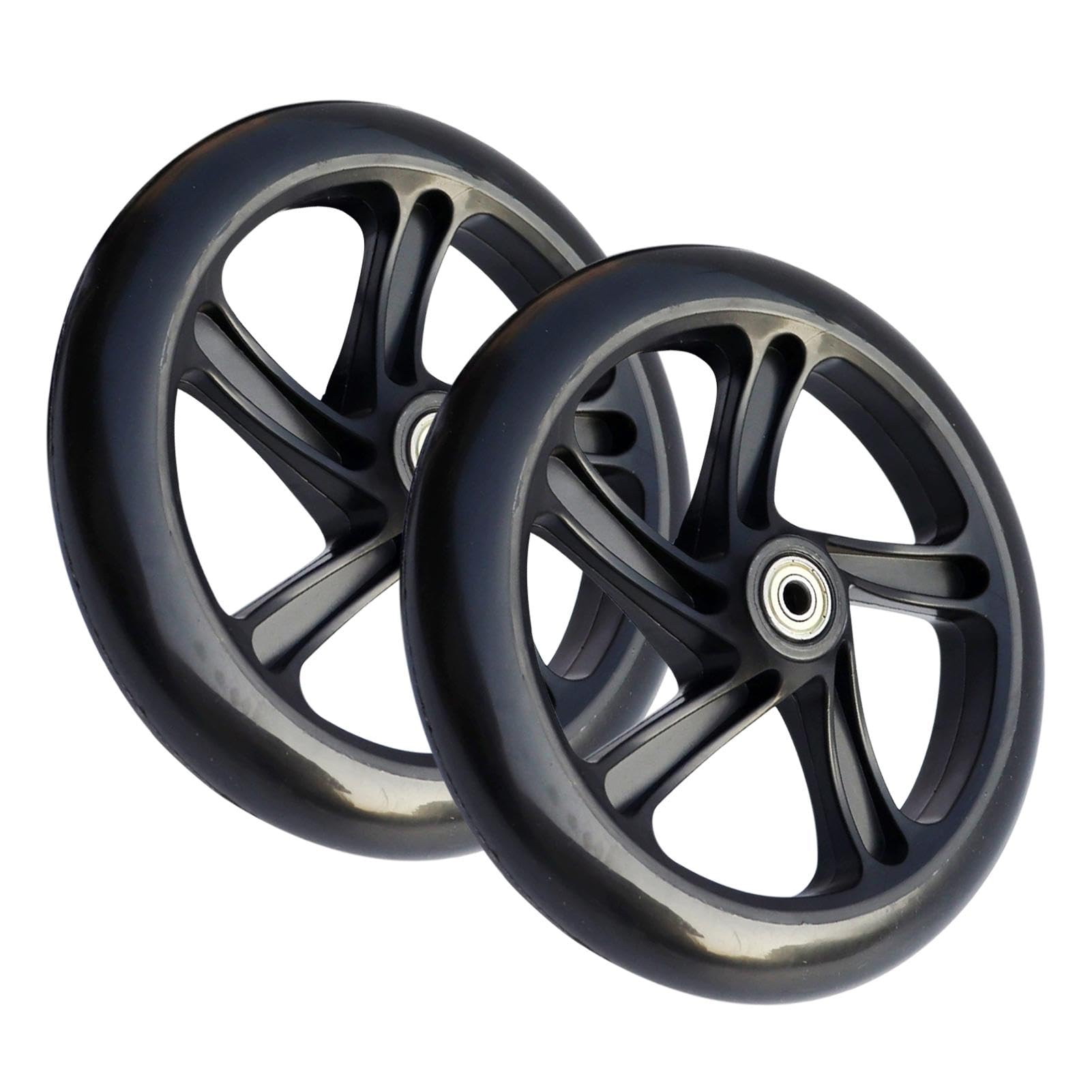 Electric Scooter Replacement Wheels | 145mm Scooter Wheels Replacement | 200mm Solid Scooter Tires | 180mm Electric Scooter Spare Tires Quiet Scooter Wheels With Bearings Trolley Wheels for Scooters von Mimoqk